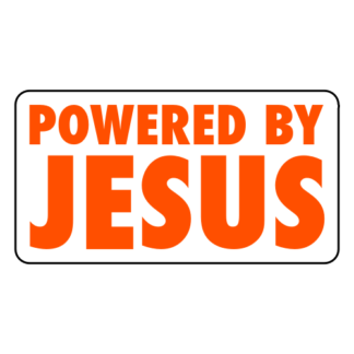 Powered By Jesus Sticker (Orange)
